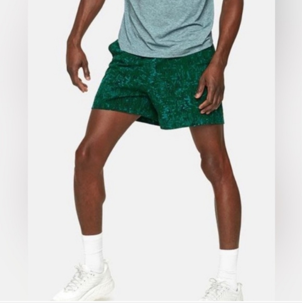 Outdoor Voices Fleck Rec Green Patterned Men's Shorts 5"